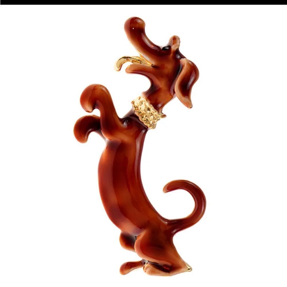 HAPPY, BEGGING DOG BROOCH